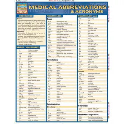 MED ABBREVIATIONS - New (SKU: 15767236)