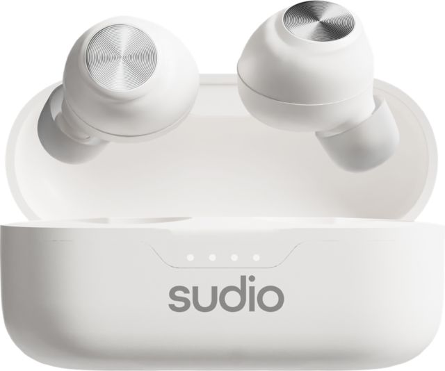 Sudio T3 Bluetooth Earbuds, White - ONLINE ONLY