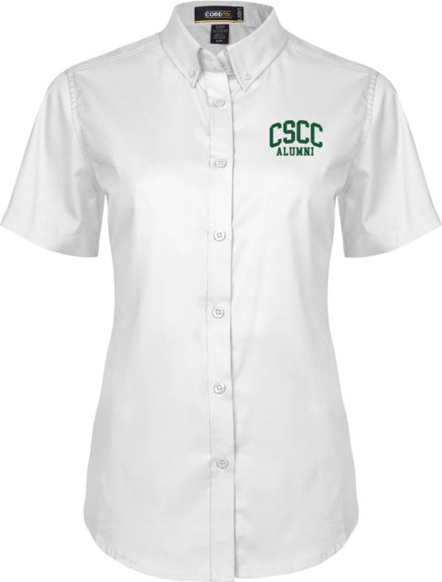 Columbia State CC Womens Twill Button Up Short Sleeve Columbia State Alumni - ONLINE ONLY