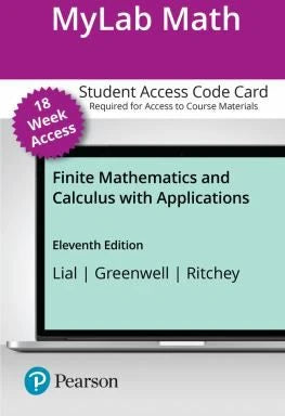 MyLab Math with Pearson eText -- Access Card (18 weeks) -- for Finite Mathematics and Calculus with Applications